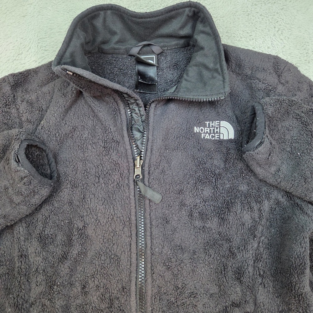 The North Face Osito Fleece Jacket Womens‎ S Full Zip High Pile Soft Fuzzy Black